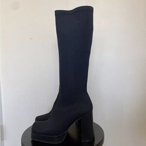 Women's Guess Black Knee-High Nylon Boots